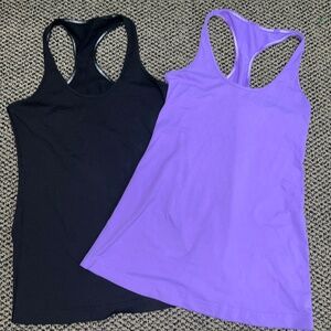 LULULEMON TANK TOP LOT BLACK AND PURPLE SHIRTS $68 EACH